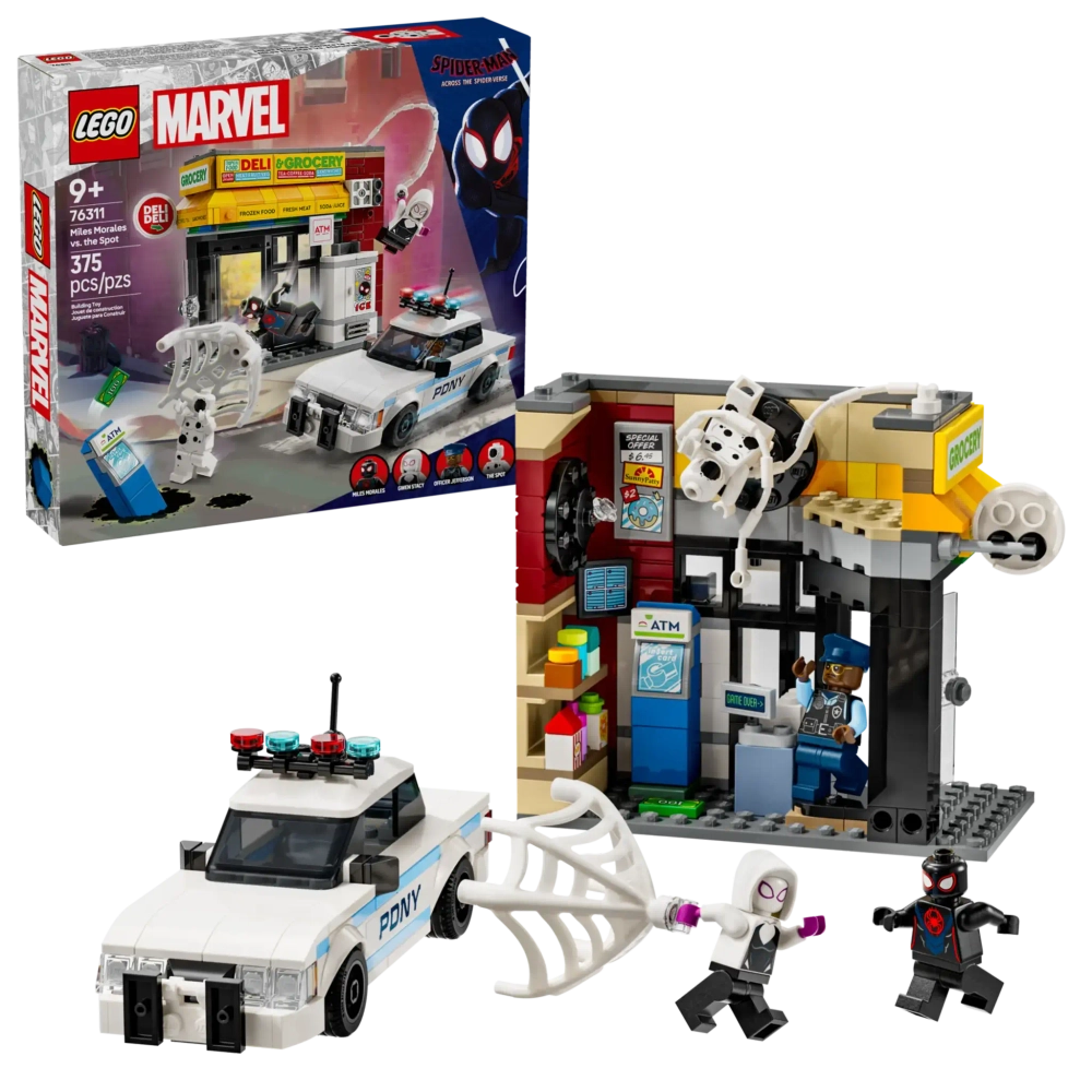 Конструктор LEGO Marvel 76311 Пародия на паука: Майлз Моралес против Спота