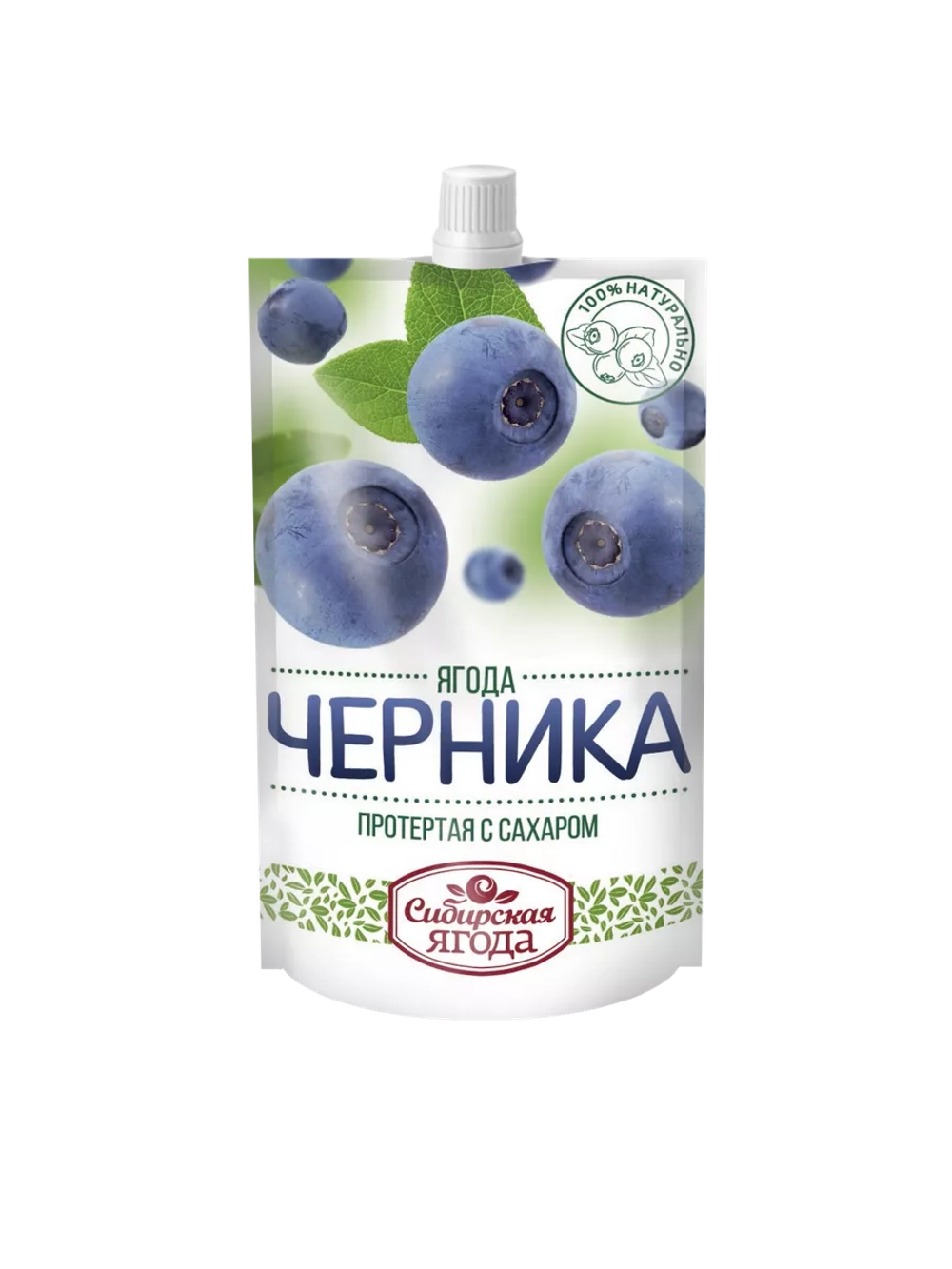 Черника протертая с сахаром, 15 шт.