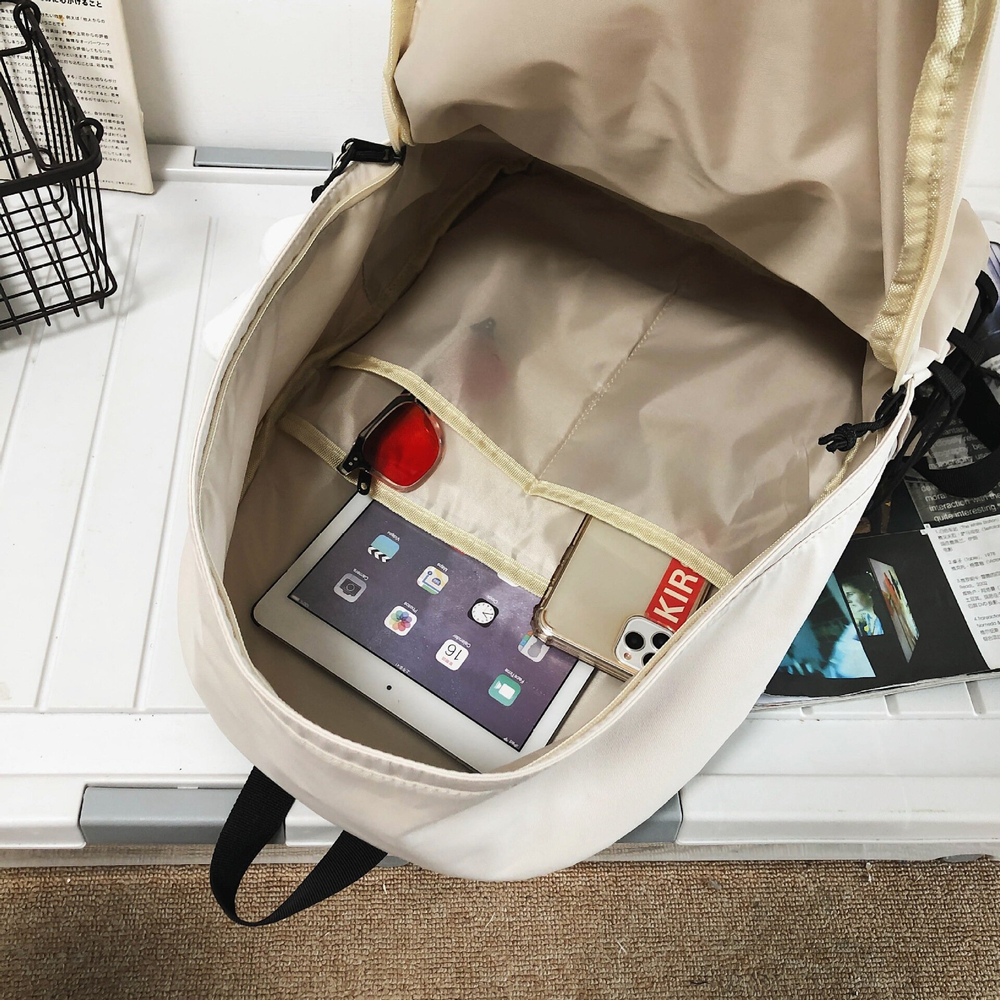 Рюкзак женский мужской городской школьный без брелка, голубой