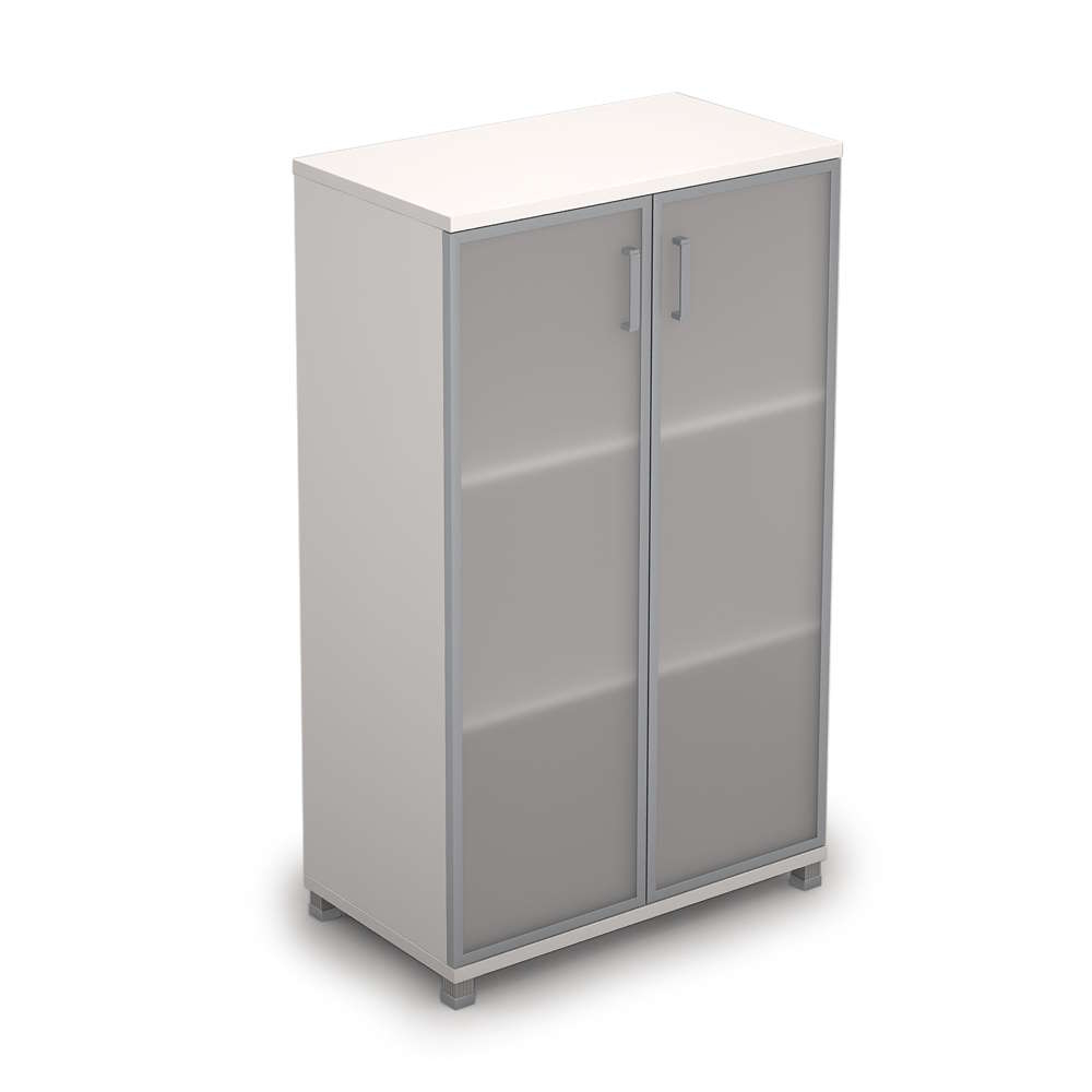 Шкаф средний со стеклом в раме (задняя стенка ЛДСП) АВАНС (AVANCE)