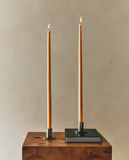 ZARA HOME НАБОР ДЛИННЫХ ДЕКОРАТИВНЫХ СВЕЧЕЙ ( 2 ШТ.), МЕДОВЫЙ