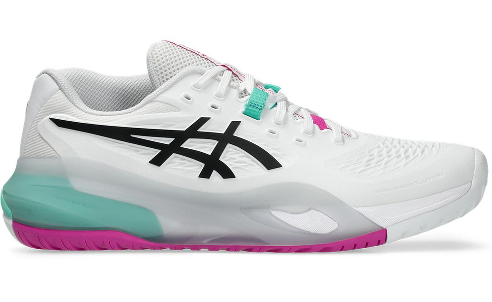 Мужские кроссовки теннисные Asics Gel-Resolution X - white/aurora green