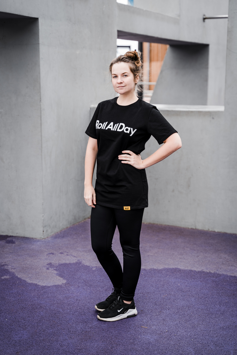 #3 Футболка RollAllDay Long Tee, черная с принтом