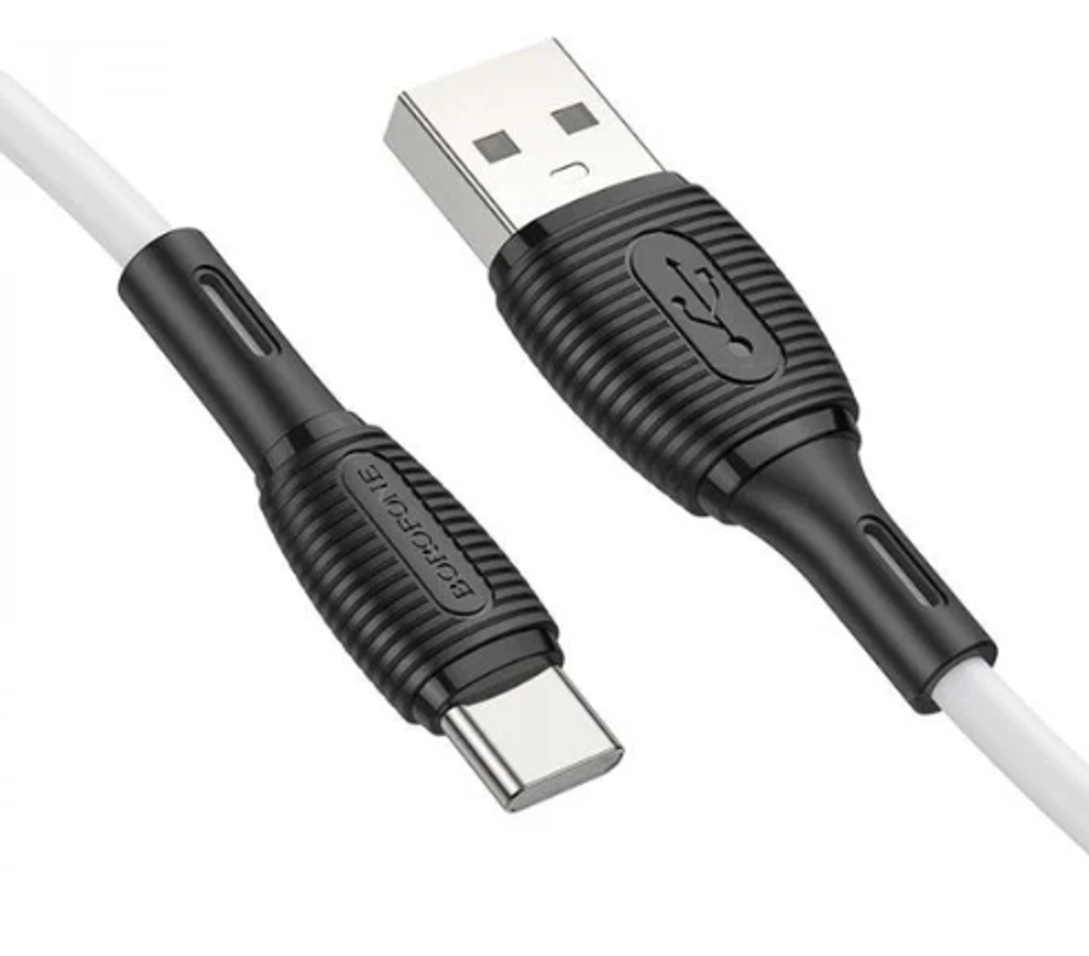 Кабель Borofone BX86 USB-Type-C 3A 1м Silicone White
