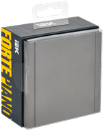 FORTE&PIANO Розетка 1-местная с заземлением с защитными шторками и крышкой винтовое крепление 16А IP44 FP521 сталь IEK