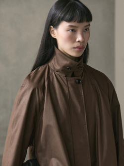 Massimo Dutti Длинная парка с карманами, кротово-коричневый