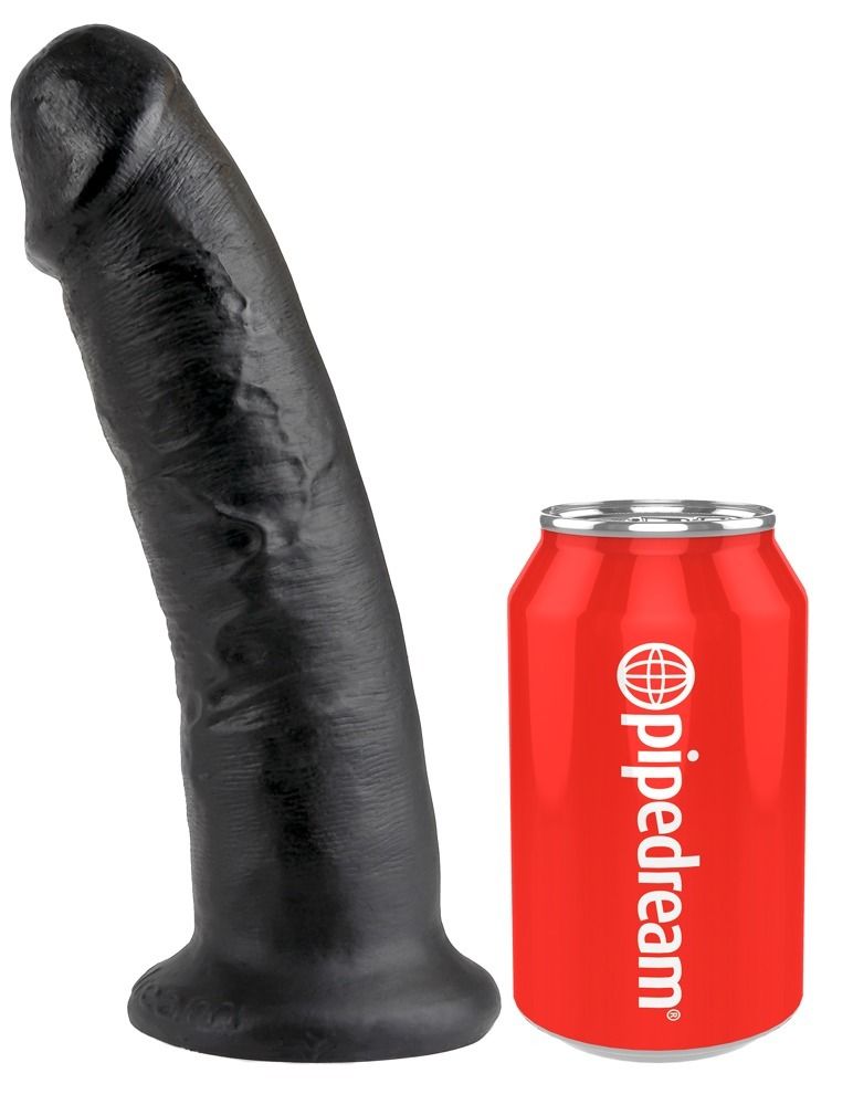 Фаллоимитатор King Cock реалистик, черный, 23 см