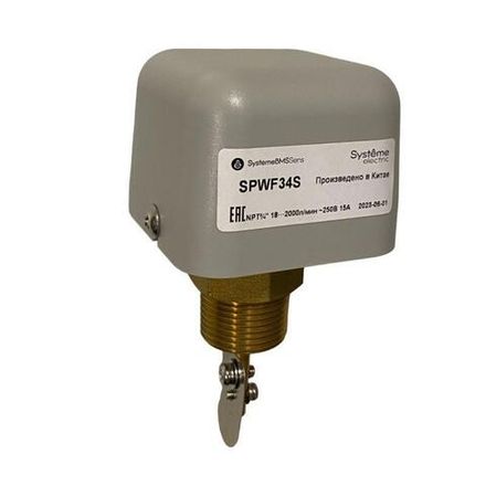 Реле протока NPT 3/4дюймDN25-DN32 уст. 18-2000л/мин DOFC/250В15А SE SPWF34S
