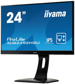 Монитор Iiyama 24;; ProLite XUB2492HSU-W1 1920x1080 IPS WLED 75Гц 5ms VGA HDMI DisplayPort