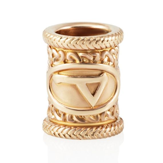 Шарм «Руна Вуньо» из серебра с позолотой, вид спереди