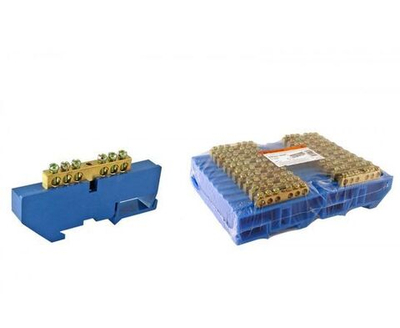 N нулевая шина TDM с изолятором на DIN-рейку 6x9мм стойка бол. 6 групп SQ0801-0026