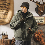 Двусторонняя мужская куртка из искусственного норкового меха, зимнее толстое хлопковое пальто, хлопковая куртка в американском ретро-стиле.