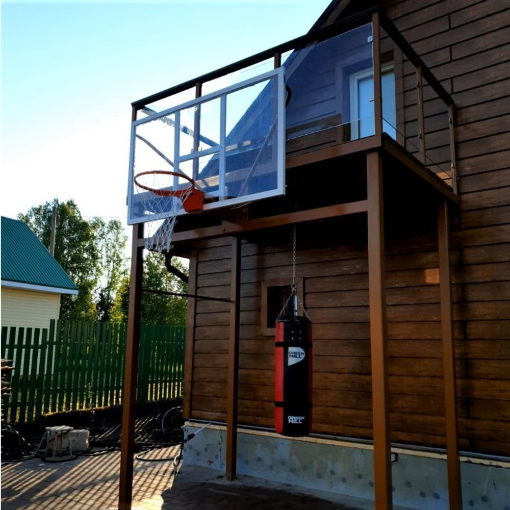 Щит баскетбольный тренировочный, монолитный поликарбонат, 900 х 1200 мм