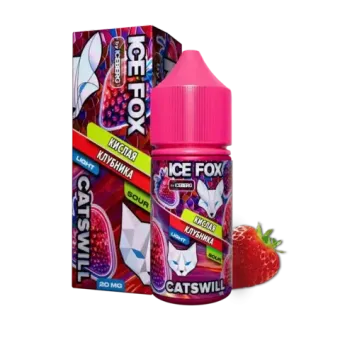 Жидкость ICE FOX & CATSWILL SOUR Salt 2% 30 ml - КИСЛАЯ КЛУБНИКА
