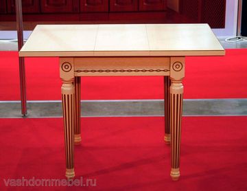 Стол Лекс 5 (бук/тон 1 с золотой патиной/ножка Круглая)