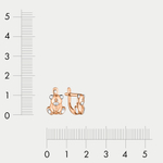 Серьги детские из комбинированного золота 585 пробы без вставок (арт. 006672-1002)