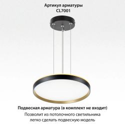 Citilux ETALON CL750401R LED RGB Светильник с пультом Чёрный+Золото