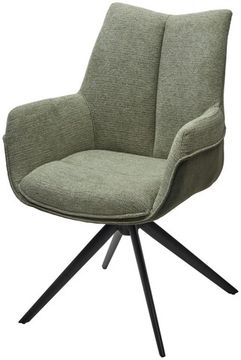 Стул PONTUS 360 град. поворот. KN01-15 Олива/ BZ1046-18 Темно-зеленый/ Черный