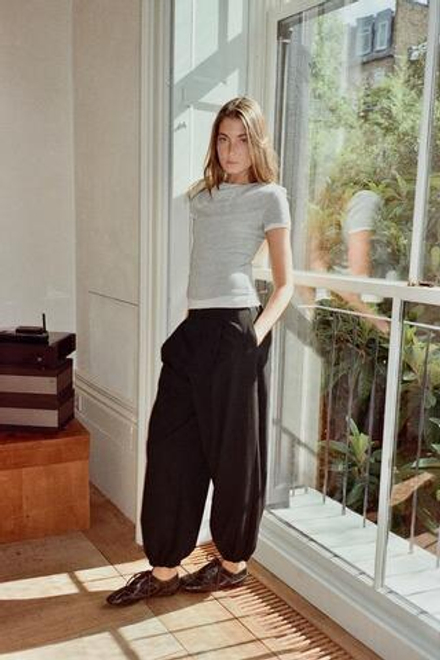 ZARA БРЮКИ-ДЖОГГЕРЫ, ЧЕРНЫЙ