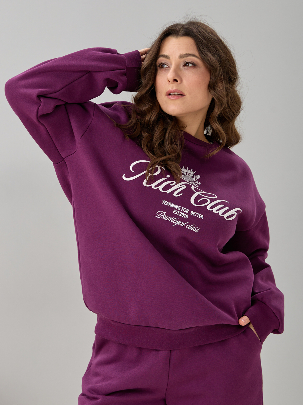 Костюм с брюками КБфн-090/слива-п