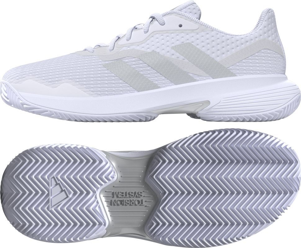Adidas shoes white and silver discount