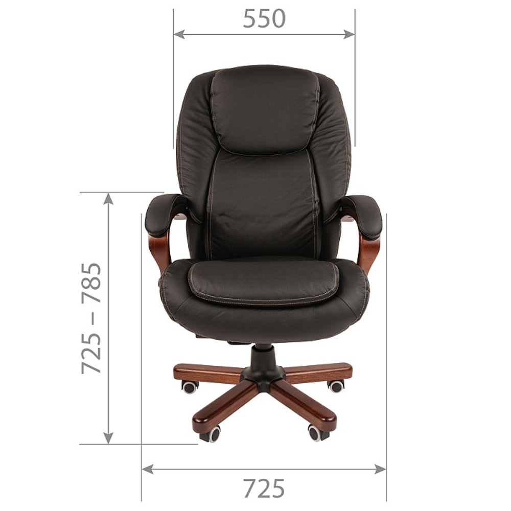 Офисное кресло CHAIRMAN 408, натуральная кожа/экокожа