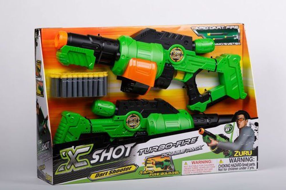 Купить Zuru. Набор оружия X-Shot Turbo Fire Double Pack Dart Shooter, 2 бластера