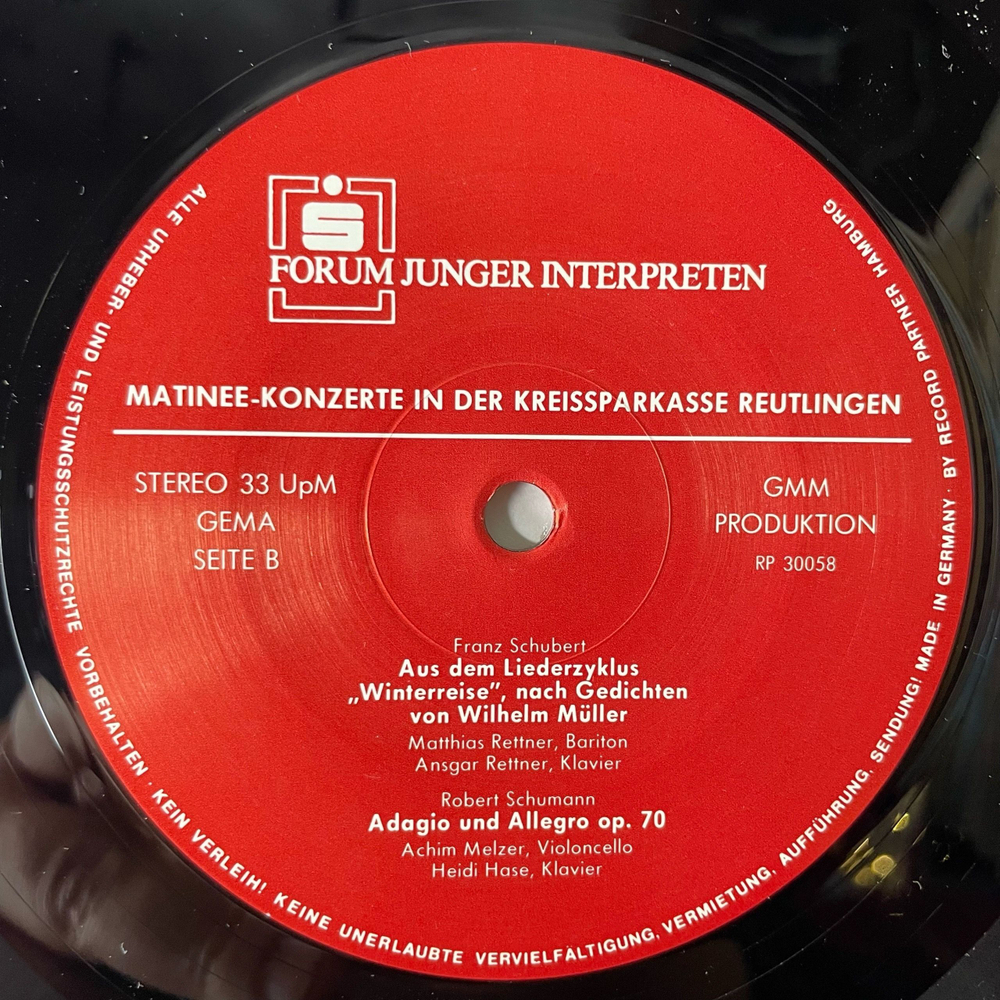 Винтажная виниловая пластинка LP Forum Junger Interpreten Matinee Konzerte 89 (Германия 1989)