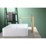 Смеситель для раковины высокий Raglo R10.15.03, золотой сатин