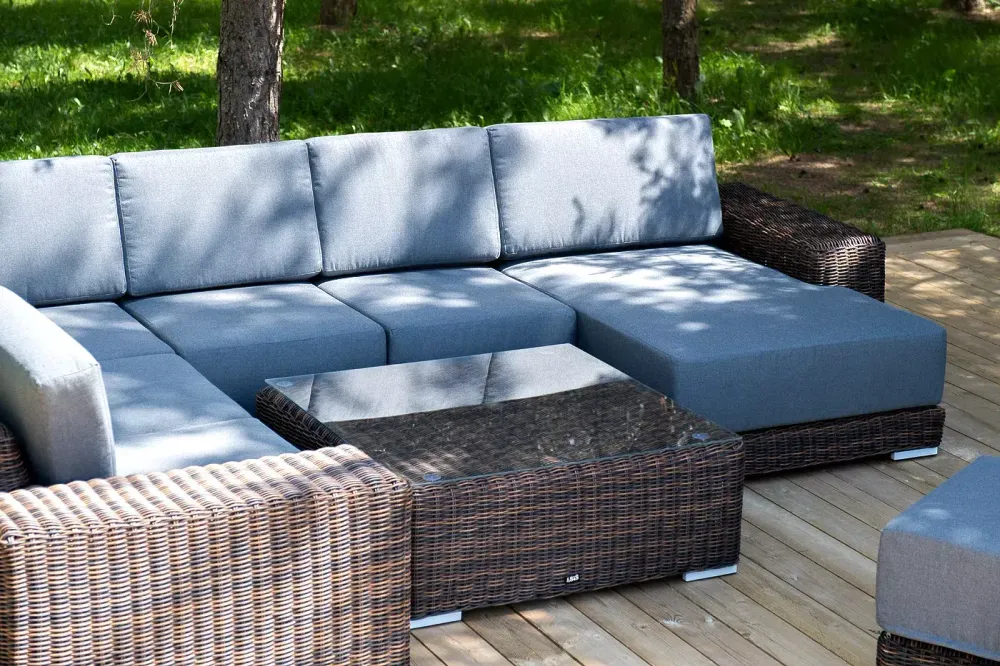 "Капри" трансформирующаяся лаунж-зона из искусственного ротанга, цвет коричневый