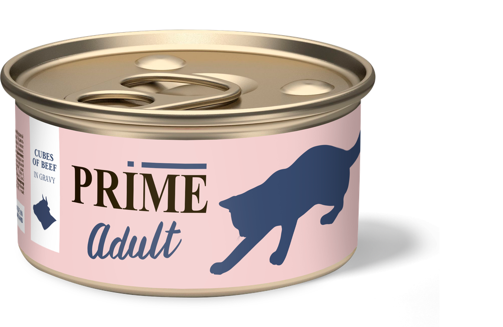 PRIME  75г Говядина кусочки в соусе для кошек