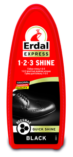 ERDAL ГУБКА ДЛЯ ОБУВИ ГЛЯНЕЦ 1-2-3 (ЧЕРНЫЙ) АРТ 0738