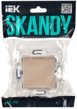 SKANDY Выключатель 1-клавишный кнопочный 10А SK-V14Sa песочный IEK