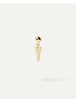 Подвеска-шарм женская PDPaola Буква Y серебро 925 пробы покрытое золотом 750 пробы CH01-074-U