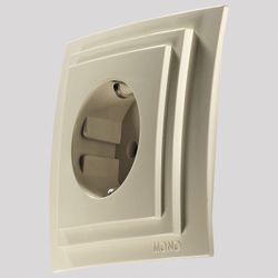 Розетка с заземлением Mono Electric Larissa 103-171721-117