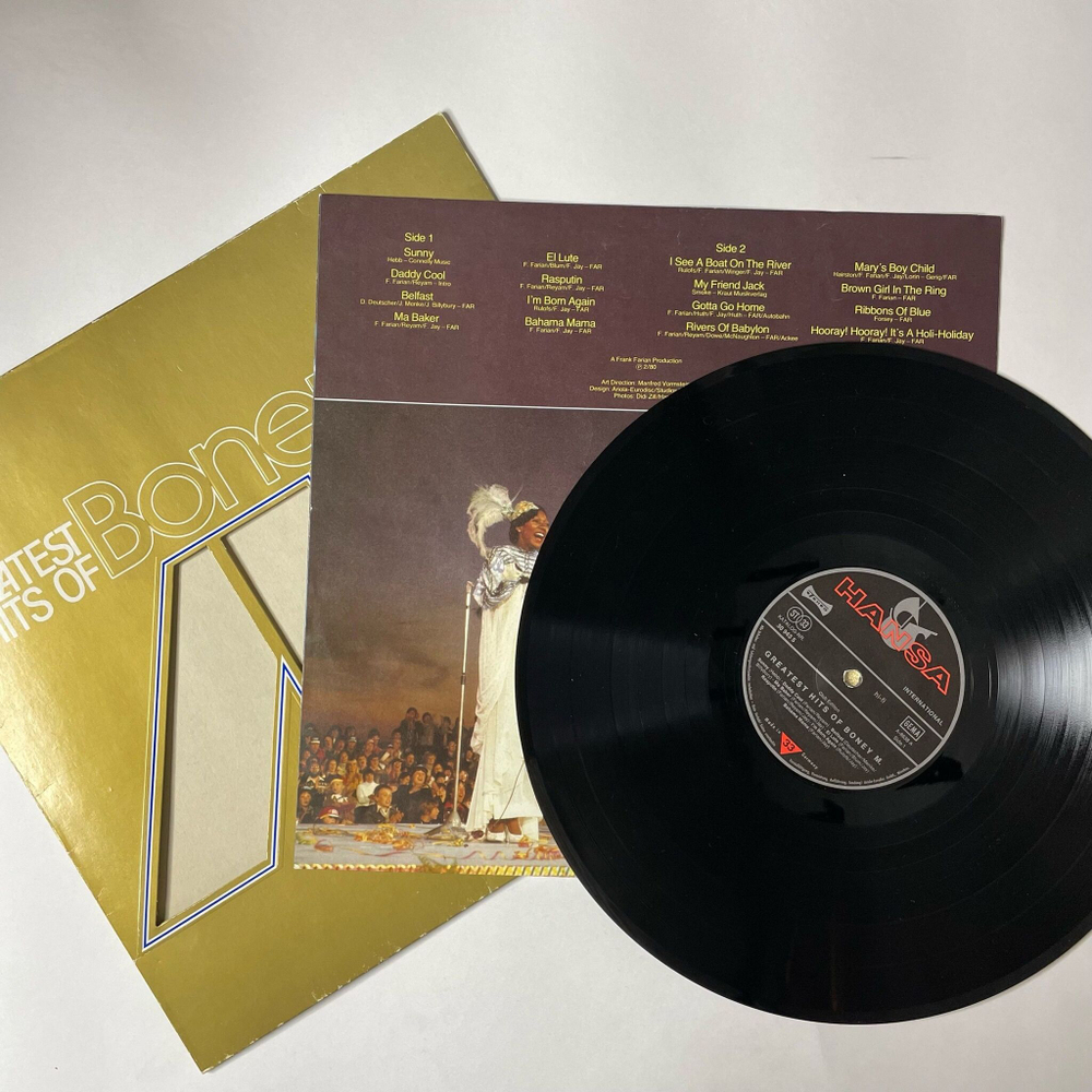 Винтажная виниловая пластинка LP Greatest Hits Of Boney M (Germany 1980) Rivers Of Babylon