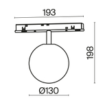 Магнитный трековый светильник Maytoni Luna TR038-4-5WTW-DD-B