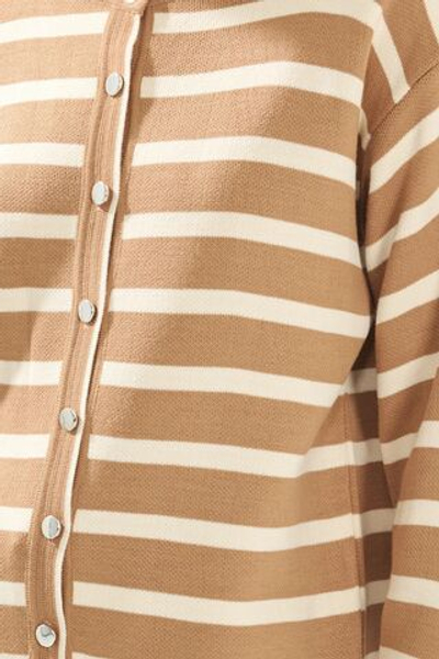 Полосатый кардиган из верблюжьего трикотажа TCTAW25TH00001