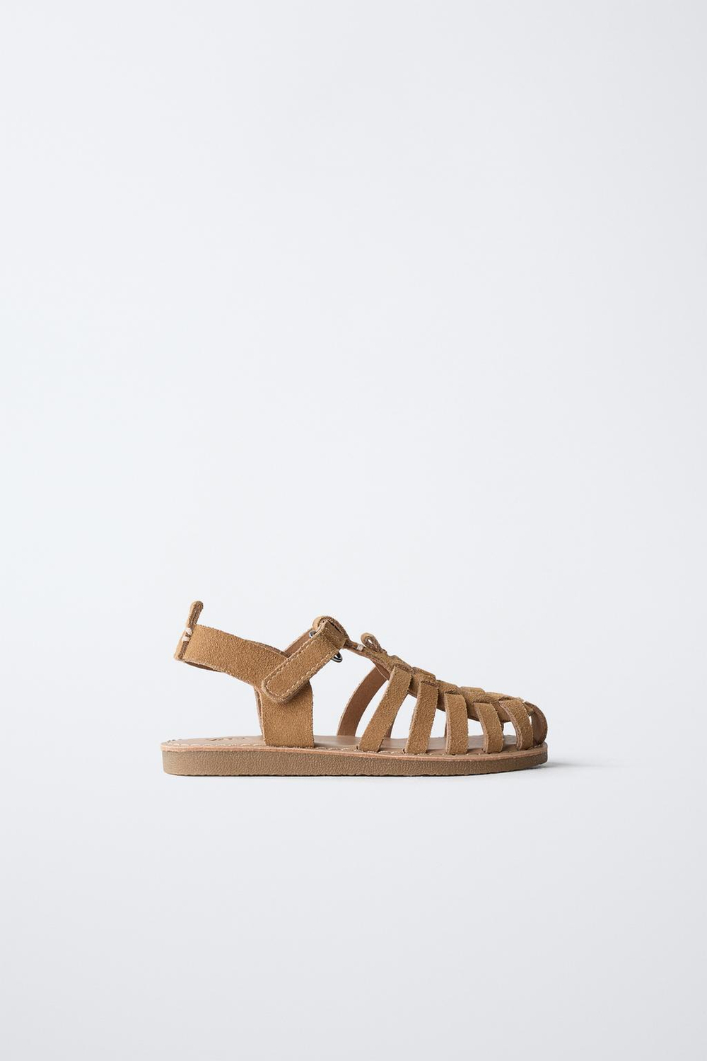 ZARA КОЖАНЫЕ САНДАЛИИ, КОРИЧНЕВЫЙ