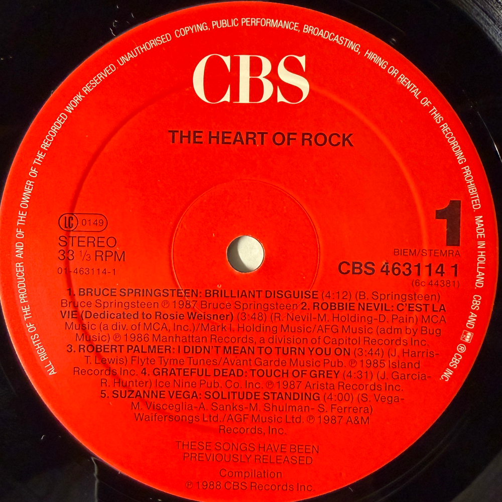 Сборник The Heart Of Rock (Голландия 1988г.)