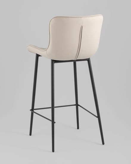 Стул барный Vault экокожа серый