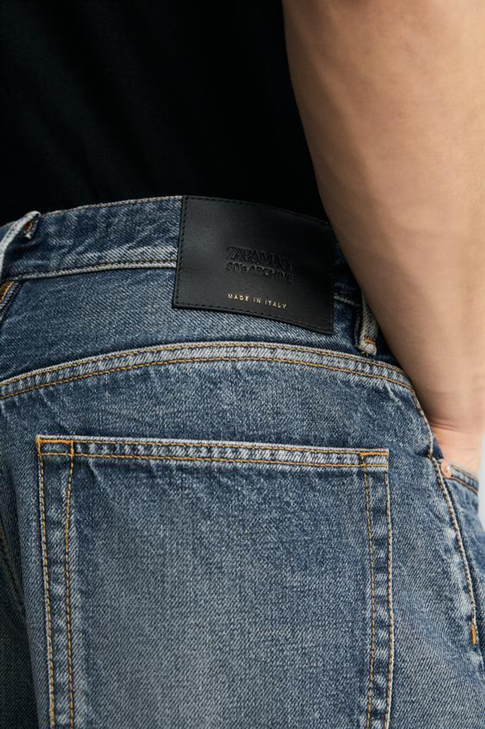 ZARA ДЖИНСЫ RELAXED STRAIGHT FIT - LIMITED EDITION, ВЫЦВЕТШИЙ СИНИЙ