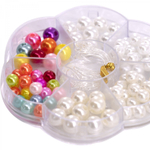 Набор для создания украшений-бусины Alingar, 80х80х12 мм, "Pearl", 1 вид бусин, 1х1,1 м леска, пластик. пенал