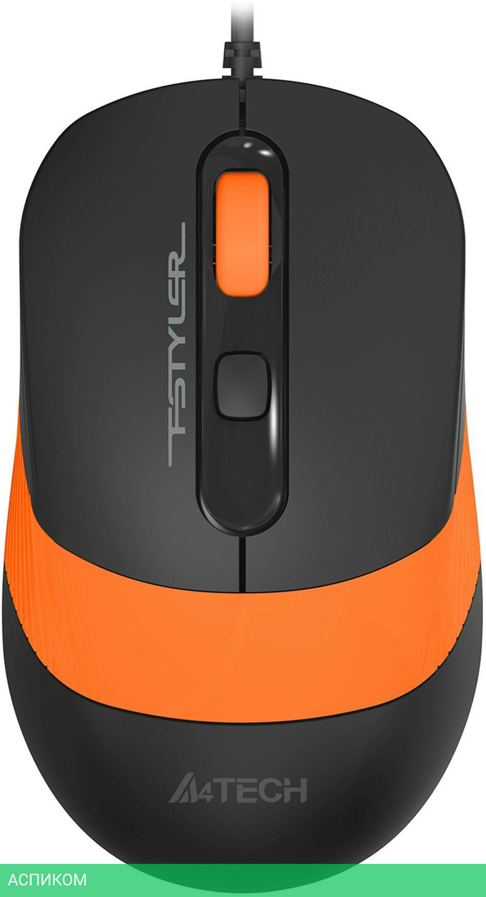 Мышь A4Tech Fstyler FM10S черный/оранжевый