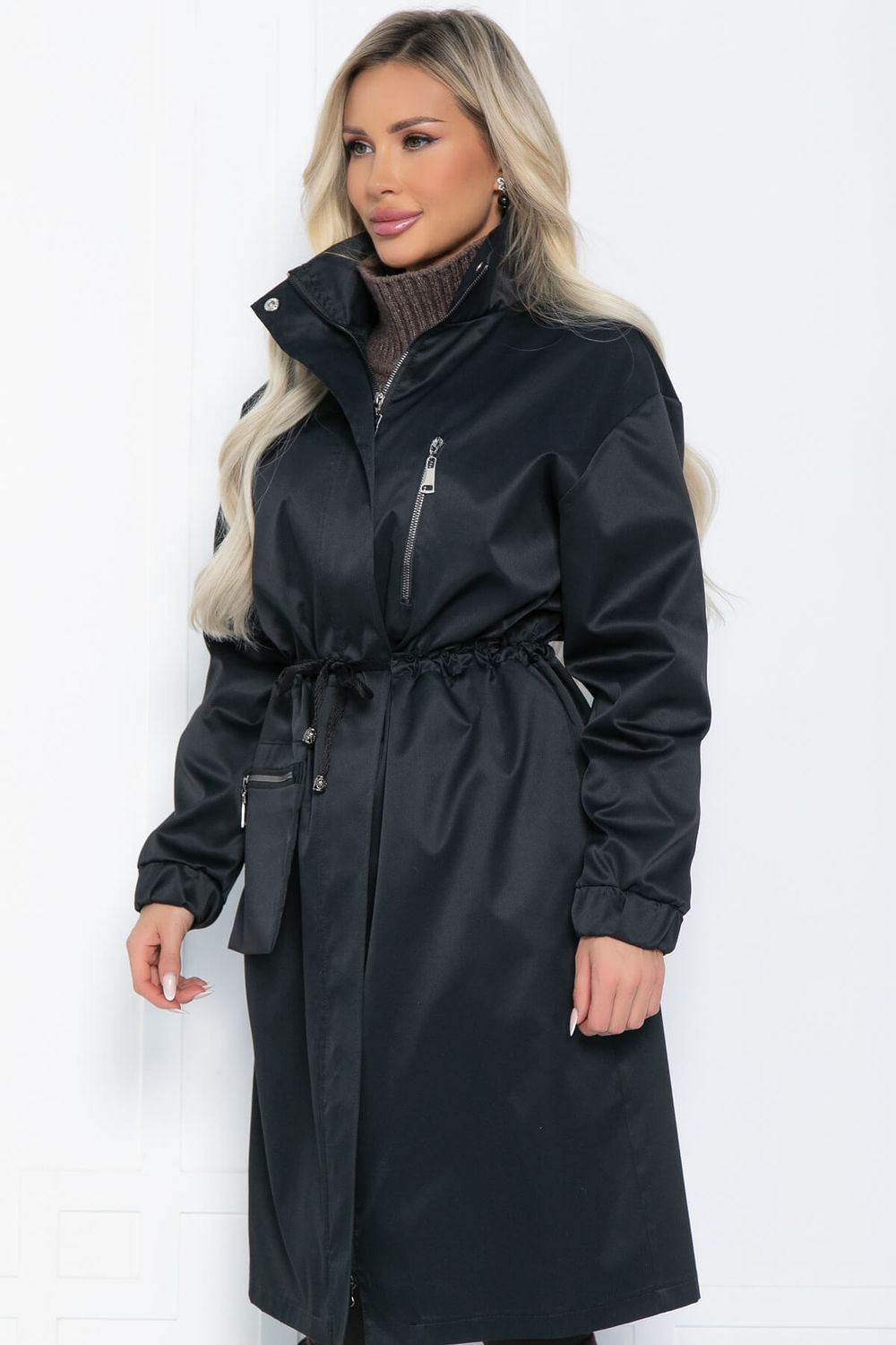 Плащ Весна близко (черный) Б12513-7 LT Collection