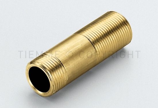 Сгон латунный Tiemme 1"х200 мм. НР/НР с наружной резьбой фитинг 1500350