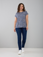 Футболка Фв-104/индиго-леопард