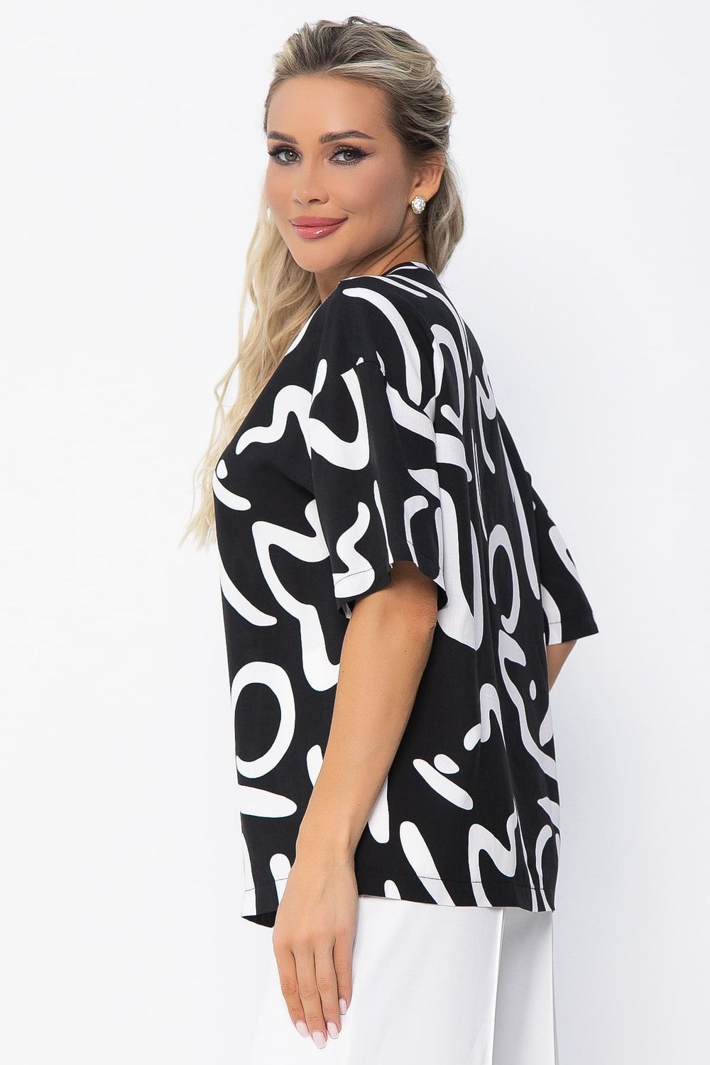 Блуза Аделаида (черная) Б13599-25М LT Collection