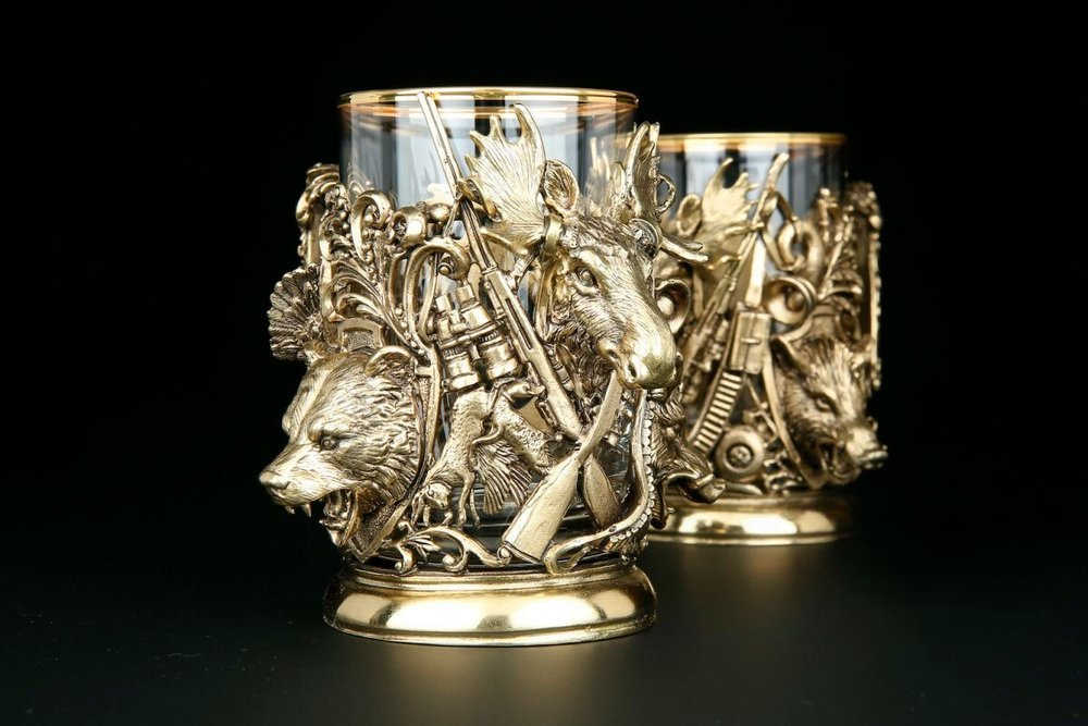 Набор подстаканников "Трофейный" 2шт. в подарочном кейсе