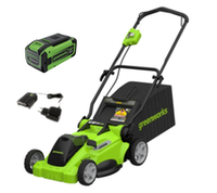 Газонокосилка аккумуляторная Greenworks GD40LM16XK8 Арт. 2517907U, 40V, бесщеточная, 41 см, c 1хАКБ 8Ач и ЗУ